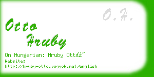 otto hruby business card